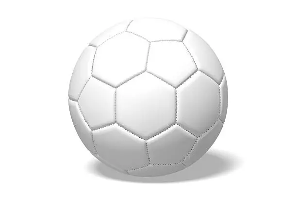 3D soccerball on whte background - great for topics like soccer/ football/ sport etc.