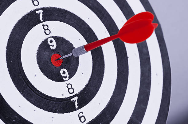 istock Dart in center of target 523250626