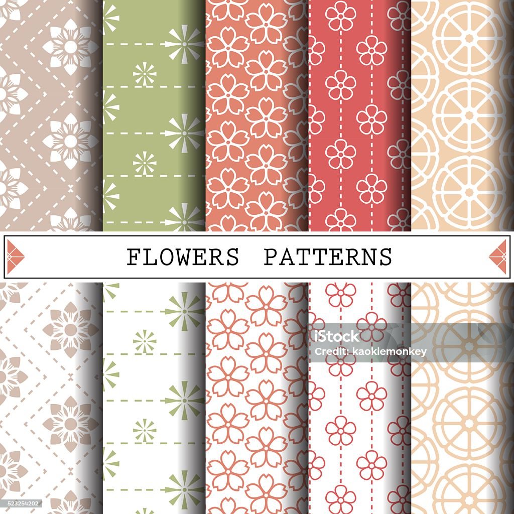 Flower Vector Pattern Pattern Fills Web Page Background Surface Stock ...