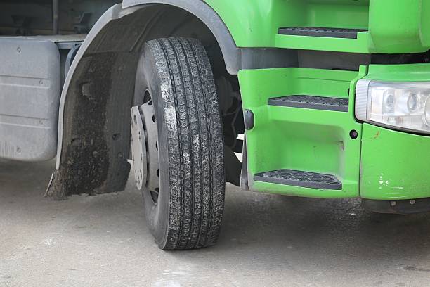 istock Truck Front Wheel and Cabin Stairs 523255062