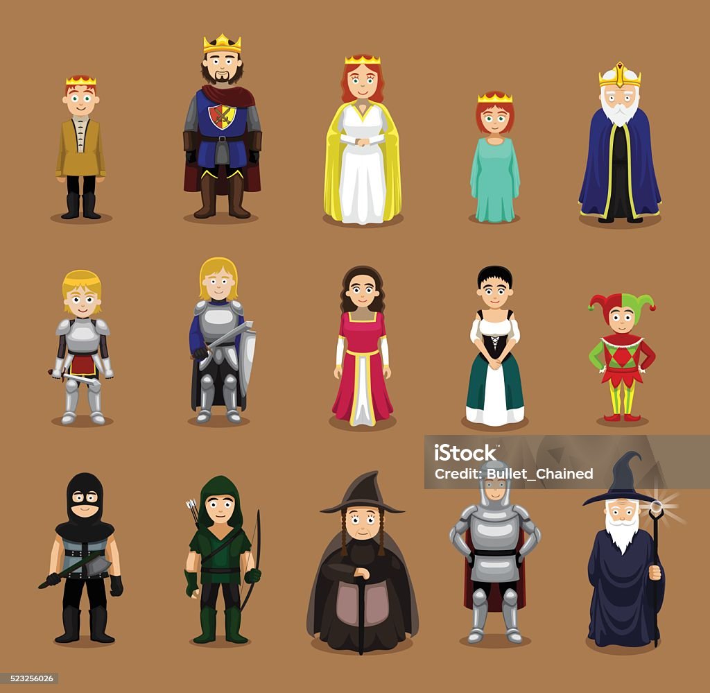 Medieval Characters Set Cartoon Vector Illustration Stock Illustration -  Download Image Now - iStock