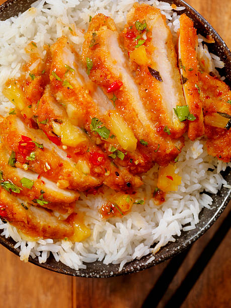 istock Sweet and Sour Chicken with Rice 523257612