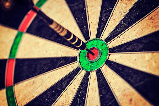 istock Dart in bull's eye close up 523261205
