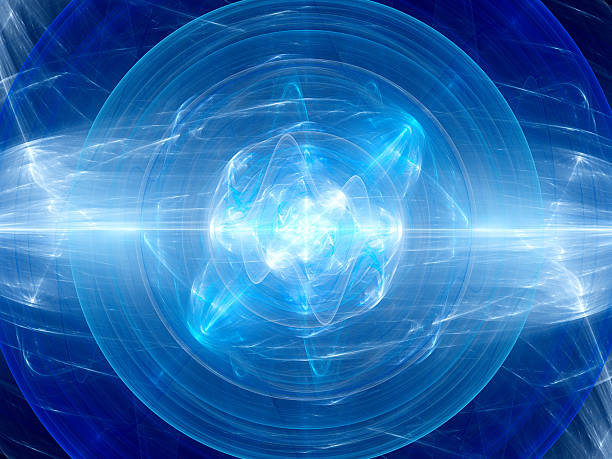 istock Blue glowing fusion with plasma force field 523262376
