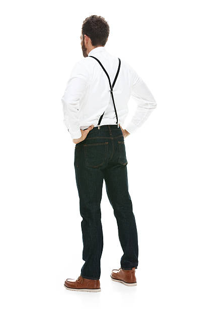 istock Rear view of businessman looking away 523263374
