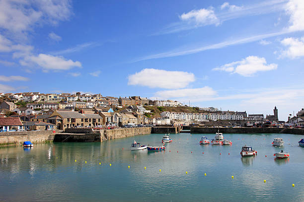 istock Cornish fishing port England 523264571