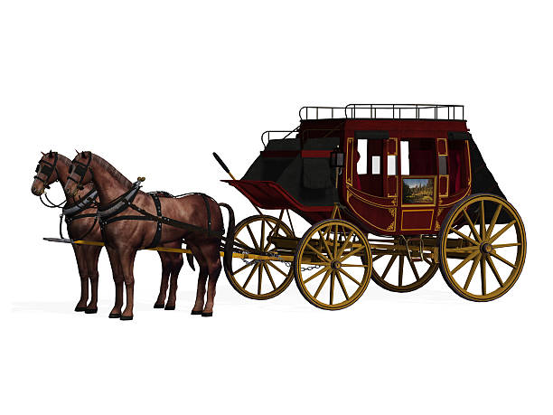 Stagecoach with Horses stock photo