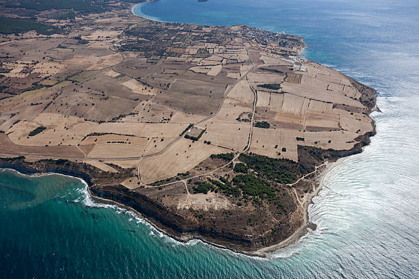 Gallipolli penissula from above, Çanakkale Turkey Gallipolli penissula from above, Çanakkale Turkey dardanelles stock pictures, royalty-free photos & images