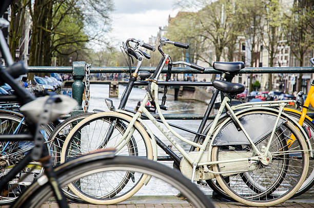 istock Bikes on the bridge in Amsterdam 523267482