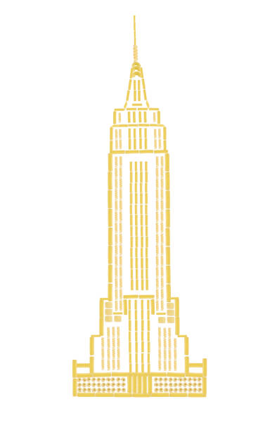 Empire state building made of pasta