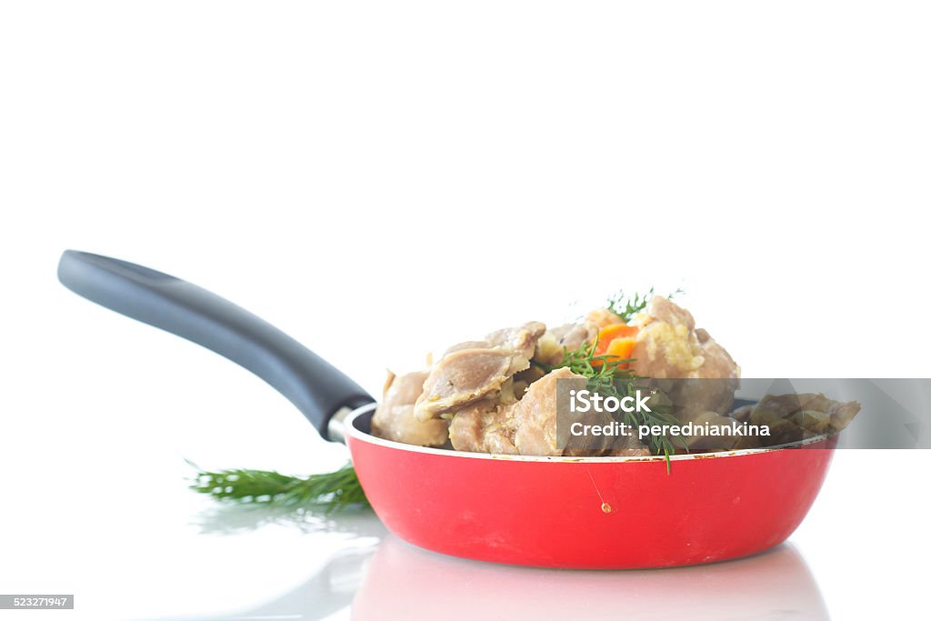 cooked chicken gizzards cooked chicken gizzards with vegetables and sauce Chicken Meat Stock Photo