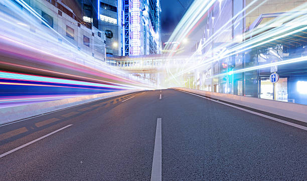 istock Asphalt road and modern city 523273051