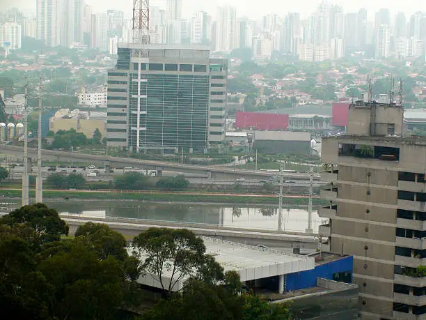 Part of the Marginal Pinheiros, Sao Paulo, Brazil. in 2014