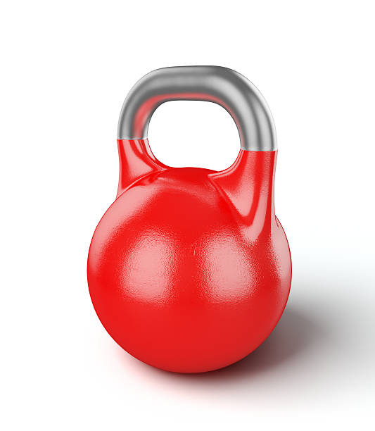 istock Gym equipment weight kettle bell isolated 523274075