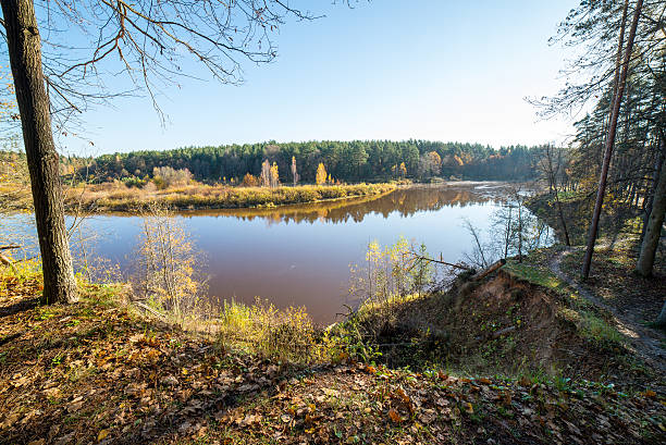 istock scenic autumn colored river in country 523278407