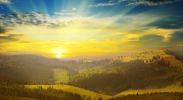 istock mountain landscape and sunrise 523286489