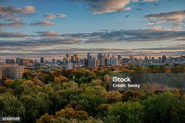 Montreal Seen From Lafontaire Park Stock Photo - Download Image Now - Autumn, Color Image, Day