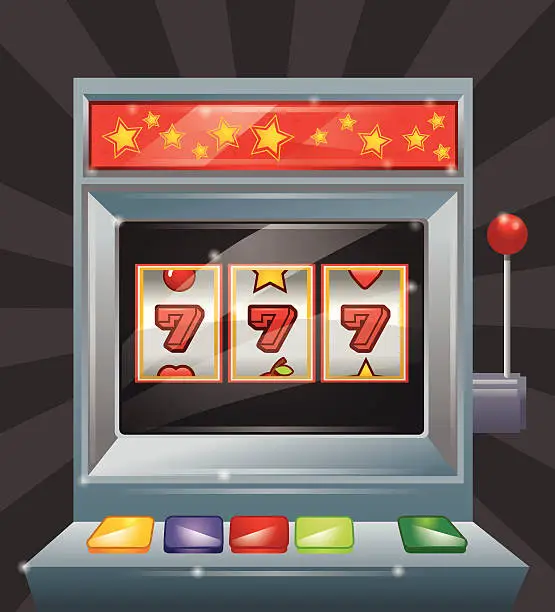 Vector illustration of Casino  machine