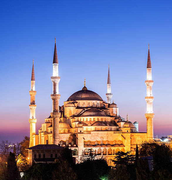 istock Blue Mosque at Night in Istanbul Turkey 523288995