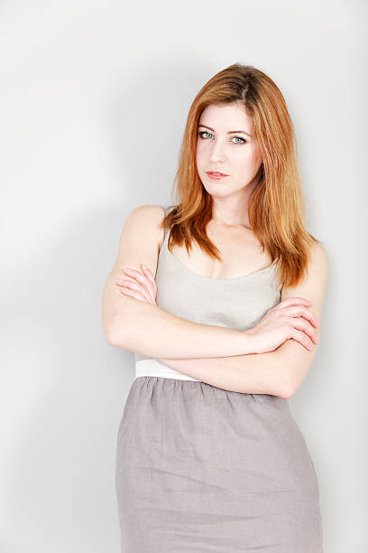 istock Business woman looking stern 523289981