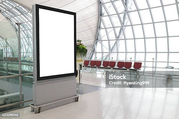 Blank Billboard In Airport Stock Photo - Download Image Now - Airport, Bangkok, Advertisement