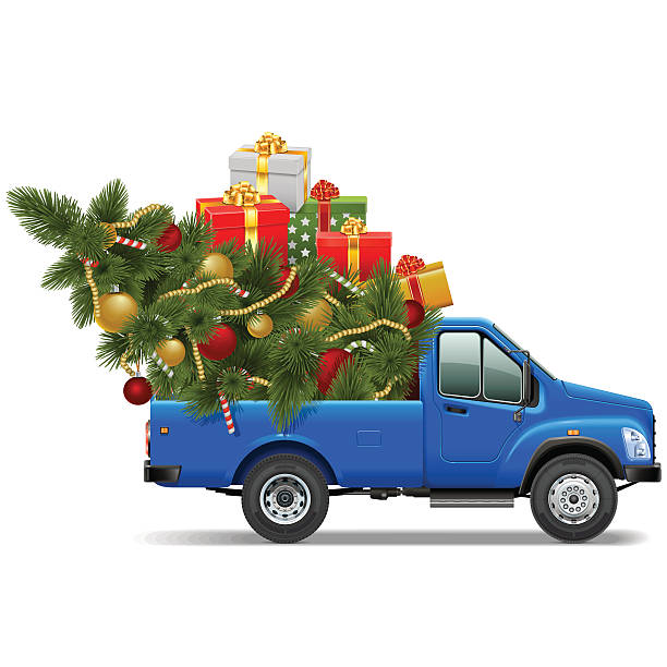 ilustrações de stock, clip art, desenhos animados e ícones de vetor natal entrega - christmas tree bead humor