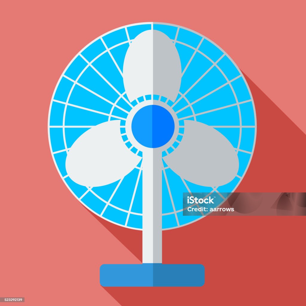 Moderno diseño plano concepto iconos de ventilador - arte vectorial de Ventilador - Instalación eléctrica libre de derechos