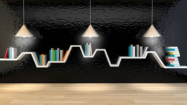 istock 3d render of minimalist shelf over dramatic concrete background 523293427