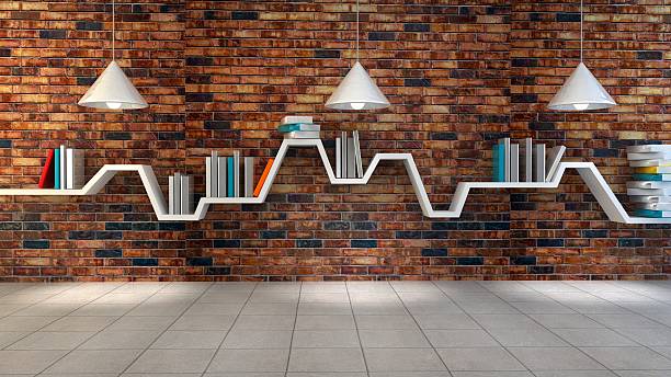 istock 3d render of minimalist shelf over dramatic concrete background 523293435