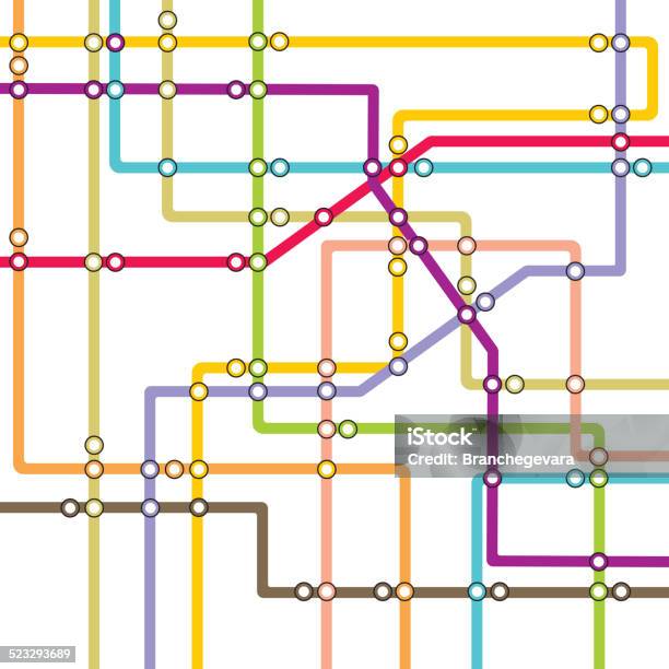Simple Metro Metro Scheme Subway Map Stock Illustration - Download Image Now - Map ...