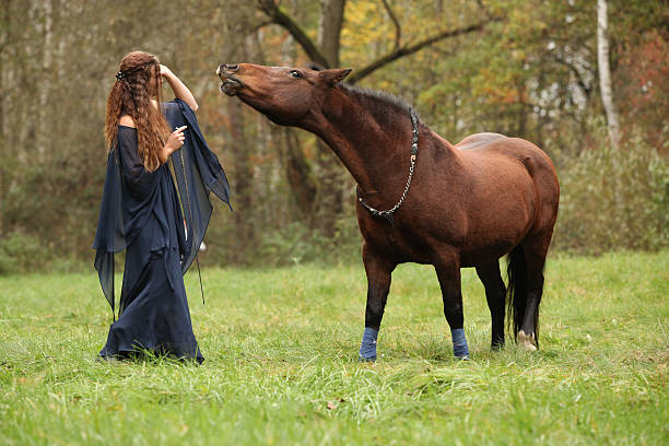 istock Pretty woman with pony - NHS 523293847