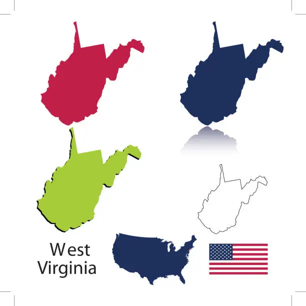 Vector illustration of West Virginia state