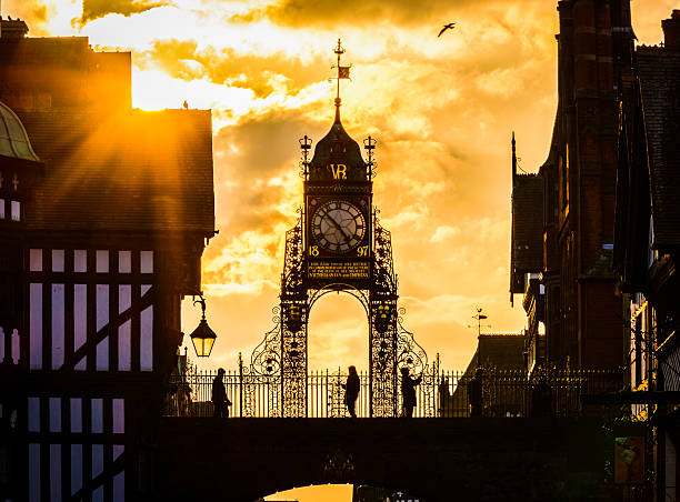 Eastgate Clock The ancient and beautiful city of Chester chester england stock pictures, royalty-free photos & images