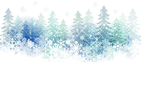 Snow scenery background with copy space.File contains clipping mask,Gradient, Transparency, Gradient mesh, Blending tool.