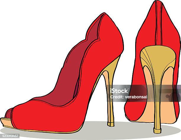 Pair Of Womens Shoes Stock Illustration - Download Image Now - Adult, Beautiful People, Beauty