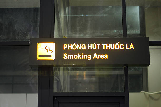 istock Smoking Area sign at the airport 523314761