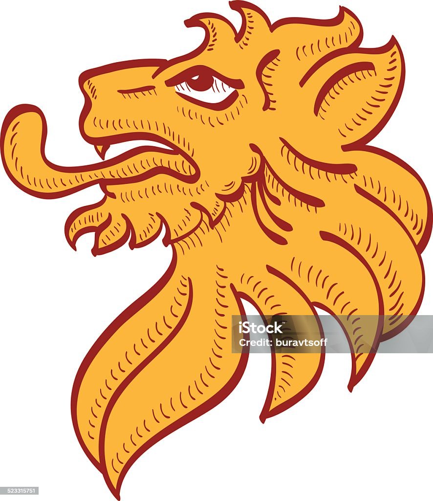 Lion head Lion head isolated on white Animal Markings stock vector