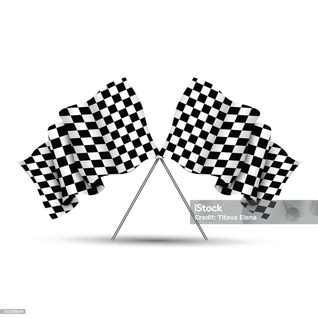 Cross Flags Racing Crossed Racing Flags Stock Illustration - Download Image Now - Car ...
