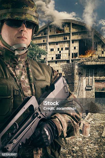 Hitman In Action Stock Photo - Download Image Now - Adult, Adults Only, Aiming