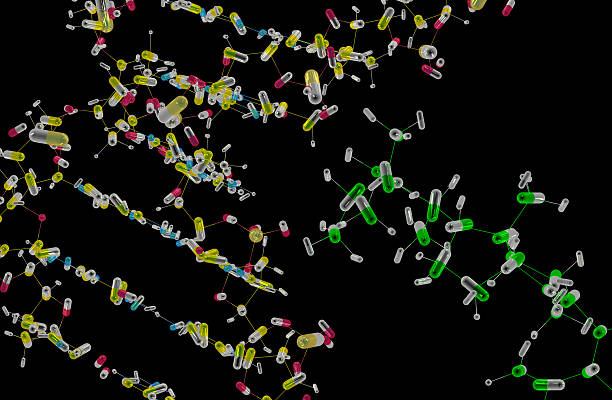 drugmodel: dna - sugar phosphate backbone 뉴스 사진 이미지