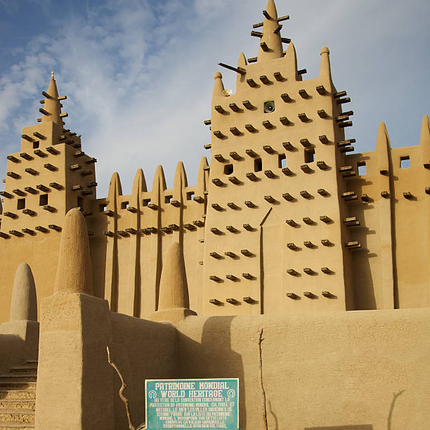istock Front view of the Djenne mud mosque in Mali 523355469