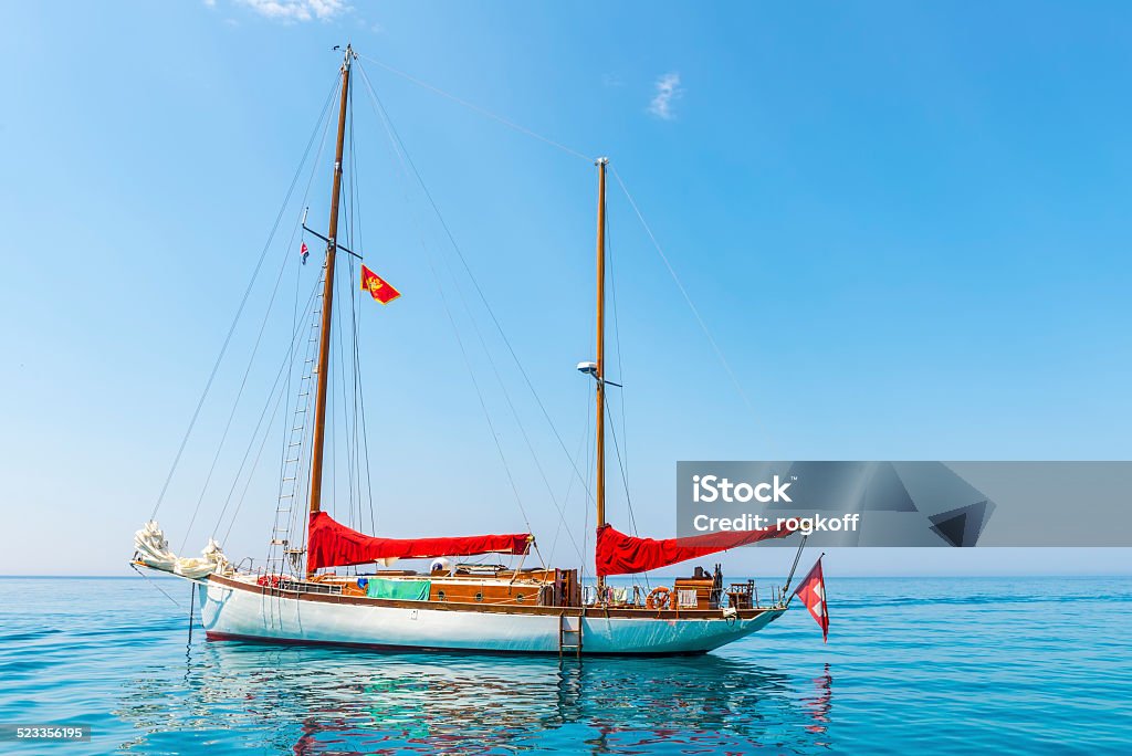 Luxury yacht in the Mediterranean in the parking lot Luxury yacht in the Mediterranean in the parking lot in sunny day Activity Stock Photo