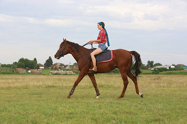 istock Girl with the horse 523357511