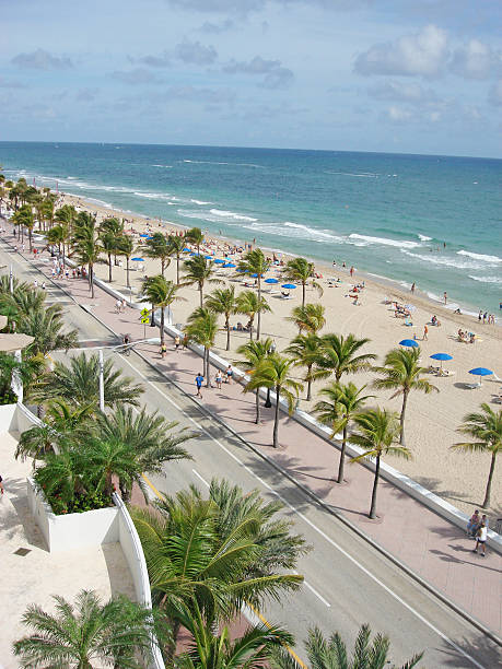 vista de fort lauderdale, florida - fort lauderdale florida miami florida beach fotografías e imágenes de stock