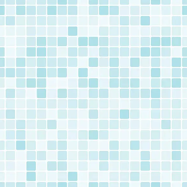 Vector illustration of Seamless pattern with blue tiles