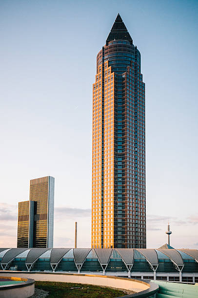 July 6, 2024, The Messeturm, Frankfurt (Germany). The Messeturm, or Trade Fair Tower, is a 63-storey, 257 m (843 ft)[5] skyscraper in the Westend-Süd district of Frankfurt, Germany