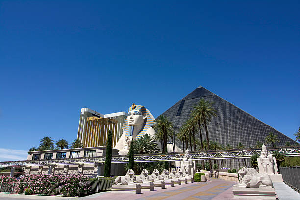 Luxor Hotel and Casino Las Vegas, Nevada,USA - June 15, 2014: An unique and ancient style architecture hotel building in Las Vegas luxor las vegas stock pictures, royalty-free photos & images