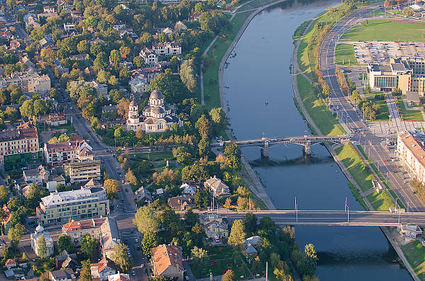 istock Zverynas and Neris River in Vilnius, Lithuania 523378407