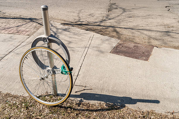 istock Bike theft with locked wheel 523379314
