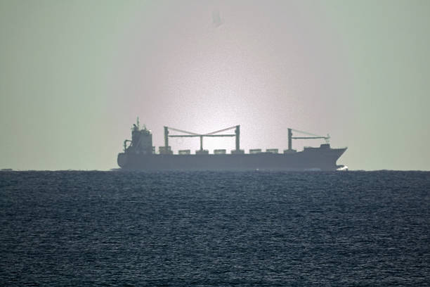 Deep-sea cargo-boat near the port of Barcelona.